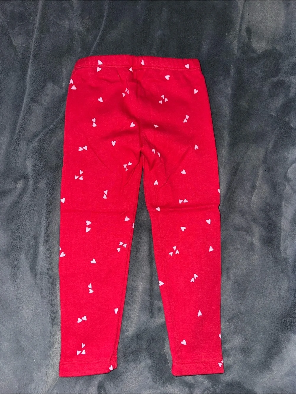 Old Navy toddler Red Leggings with White Heart Print